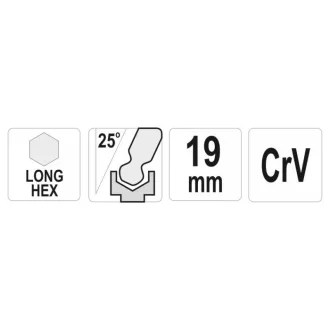 YATO Imbusový kľúč s dlhou guľovou hlavou 19,0 mm CrV