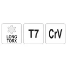 YATO Torx kľúč T7 dlhý