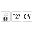 YATO Torx kľúč T27 dlhý