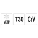 YATO Torx kľúč T30 dlhý
