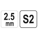 YATO Imbus kľúč s guľovou hlavou 2,5 mm / 13 x 100 mm S2