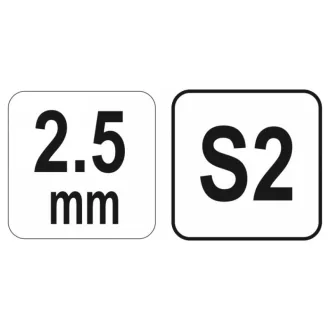 YATO Imbus kľúč s guľovou hlavou 2,5 mm / 13 x 100 mm S2