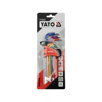   YATO Sada imbusových kľúčov s dlhou guľovou hlavou 9 kusov 1,5 - 10 mm S2