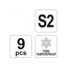 Sada kľúčov YATO Torx 9 dielov T10-T50 S2
