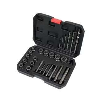   YATO Zlomený, zlomený vyťahovač skrutiek a sada vrtákov 26 kusov 3/8"