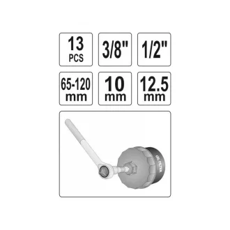   YATO súprava na odstránenie olejového filtra 13 kusov 3/8"