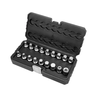   YATO Sada kľúčov na vypúšťanie oleja 18 kusov 3/8" CrV