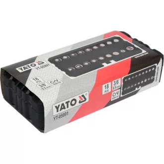   YATO Sada kľúčov na vypúšťanie oleja 18 kusov 3/8" CrV