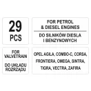 YATO Control upevňovacia sada 29 dielov (diesel a benzín) Opel