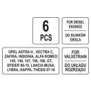 Sada na upevnenie YATO Control 6 dielov (Diesel) Opel Fiat Alfa Romeo