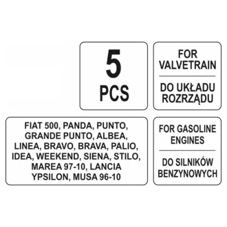   YATO Control upevňovacia sada 5 dielov (benzín) Fiat Lancia