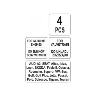   YATO Control upevňovacia sada 4 diely (benzín) Audi Seat Škoda VW