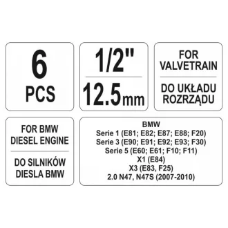 YATO Control upevňovacia sada 6 dielov (Diesel) BMW