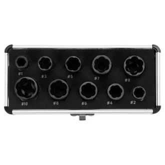   YATO Sada na demontáž hlavy skrutkovača 10 kusov 3/8" 9-19 mm