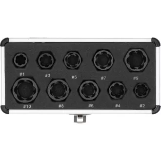 YATO Sada na odstraňovanie zlomených skrutiek, 10 kusov