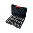 YATO súprava na extrakciu skrutiek 25 kusov (pre vnútorné torxové, šesťhranné a drážkované skrutky)