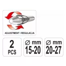 YATO Súprava na centrovanie spojky 2 diely 15-27 mm nastaviteľná