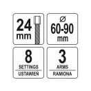 YATO sťahovák ozubeného kolesa a remenice vačkového hriadeľa 60-90 mm