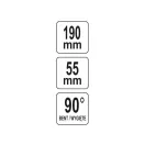 Kliešte YATO Seeger 190 mm vnútorné 90° dlhé