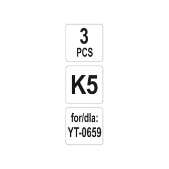   YATO Náhradné čepele YT-0659 pre nože na vystrihávanie čelných skiel (3 ks)