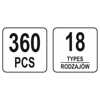 YATO Plastová patentová súprava 360 dielov Toyota / Lexus