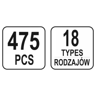 YATO Plastová patentová súprava 475 dielov Mazda