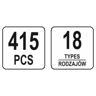 YATO Plastová patentová súprava 415 dielov Ford