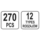 YATO Plastový patentový set 270 dielov Mercedes
