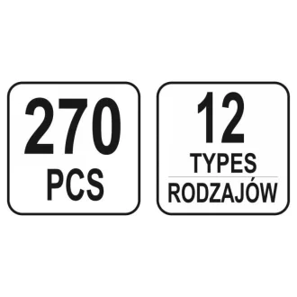YATO Plastový patentový set 270 dielov Mercedes