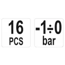 YATO Meracia sada vákuovej a AC pumpy 10 dielov -1÷0 bar