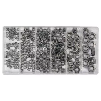   YATO Sada šesťhranných nerezových matíc 300 kusov M3-M10