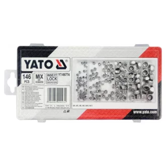Sada samosvorných matíc YATO Hexagon 146 kusov M4-M12