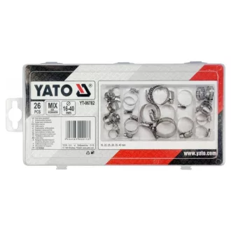 YATO Hadicová spona sada 26 kusov 16-40 mm