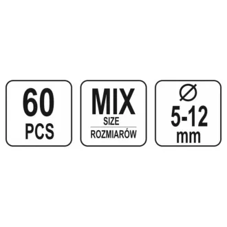 YATO Pin sada 60 kusov