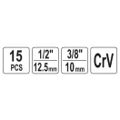 YATO Montážna sada brzdového systému 15 dielov 1/2" 3/8" CrV