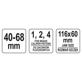 YATO Brzdový kotúč hlavného brzdového valca 40 - 68 mm