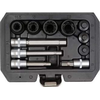   YATO Sada nástrčných kľúčov na montáž brzdového strmeňa 11 kusov 3/8", 1/2" CrV