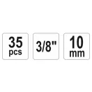 YATO súprava na montáž hlavného brzdového valca 3/8" 35 dielov