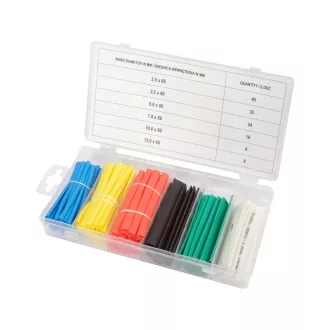 Sada zmršťovacích trubíc YATO Color 128 kusov