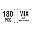 YATO Sada káblových priechodiek 180 kusov