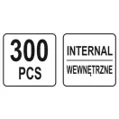 Sada prsteňov YATO Seeger vnútorná 300 ks