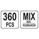 YATO Sada káblových ôk 360 dielov