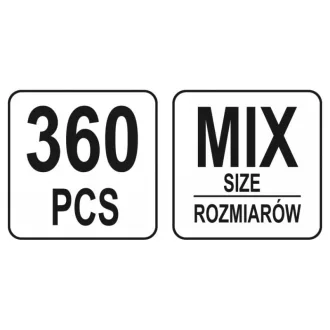 YATO Sada káblových ôk 360 dielov