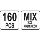 YATO Sada káblových konektorov 160 kusov