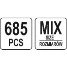 YATO Sada káblových koncoviek 685 kusov