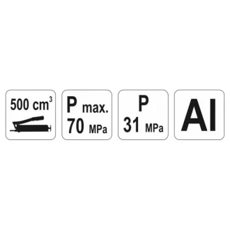 YATO Ručná mazacia pištoľ 500 ml 31-70 MPa