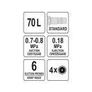 YATO Pneumatický odsávač oleja / zberač oleja 8 bar 65 litrov