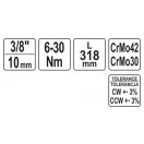 YATO momentový kľúč 3/8" 6-30 Nm / 295-316 mm
