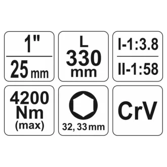 YATO Násobič krútiaceho momentu 1" 4200 Nm