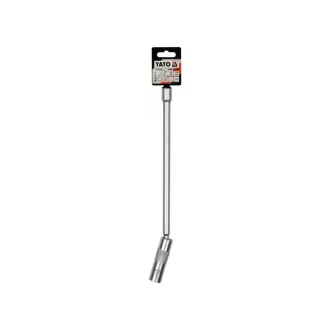   YATO kľúč na zapaľovacie sviečky so sklopným predlžovacím hriadeľom 16 mm 3/8" magnetický CrV